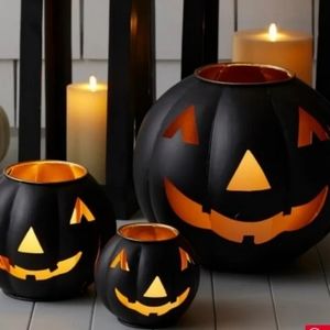 Pottery Barn Jack O Lantern Set Of 3